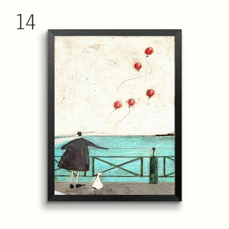 Nordic Abstract Love Canvas Painting Scandinavian Wall Pictures Art Oil Posters and Prints for Living Room Home Decor No Frame