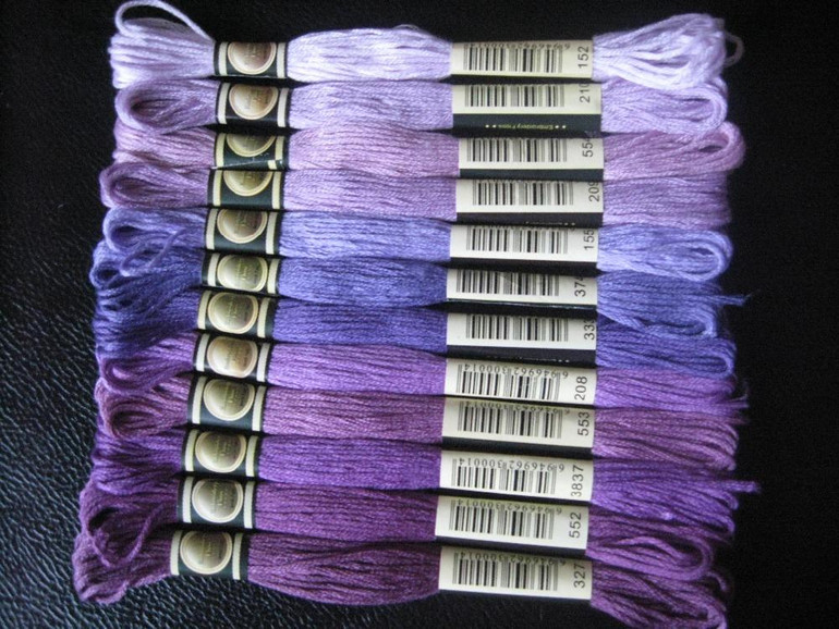 Noneroom CXC threads Similar DMC 447 Pieces Embroidery Cross Stitch Floss Thread 6 Strand Add 100 Pieces of Needle gift