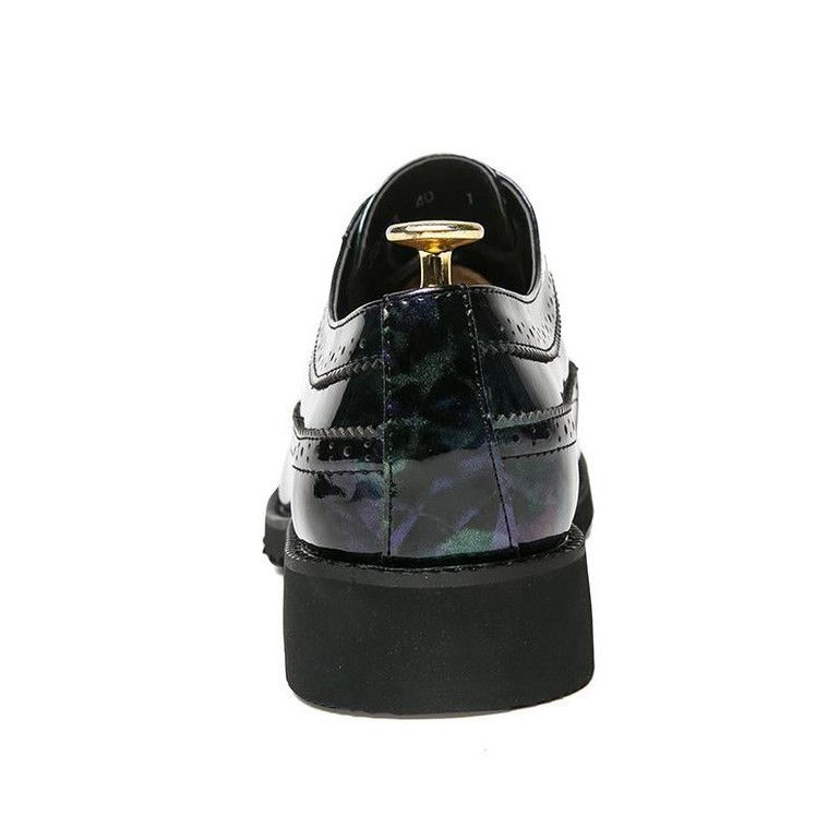 DJSUNNYMIX Brand Patent leather men's business pointed toe shoes Men Oxfords Lace-Up Men Wedding Shoes Dress shoe