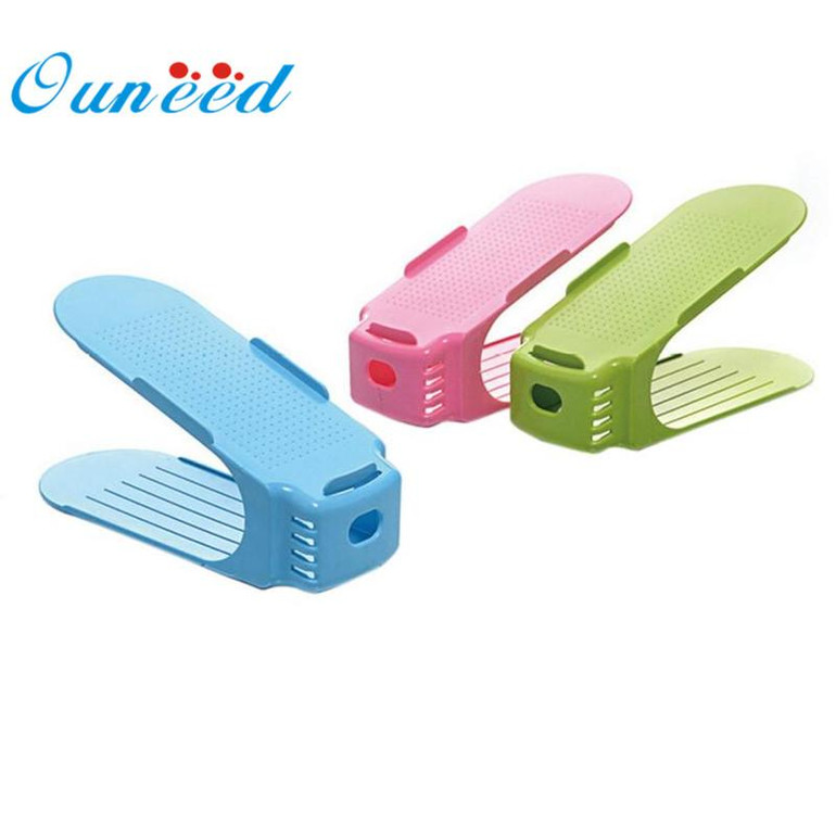 2017 New Creative Plastic Display Rack Shoes Organizer Space-Saving Plastic Storage Rack Shoe Hot Sale 2017 Jun06