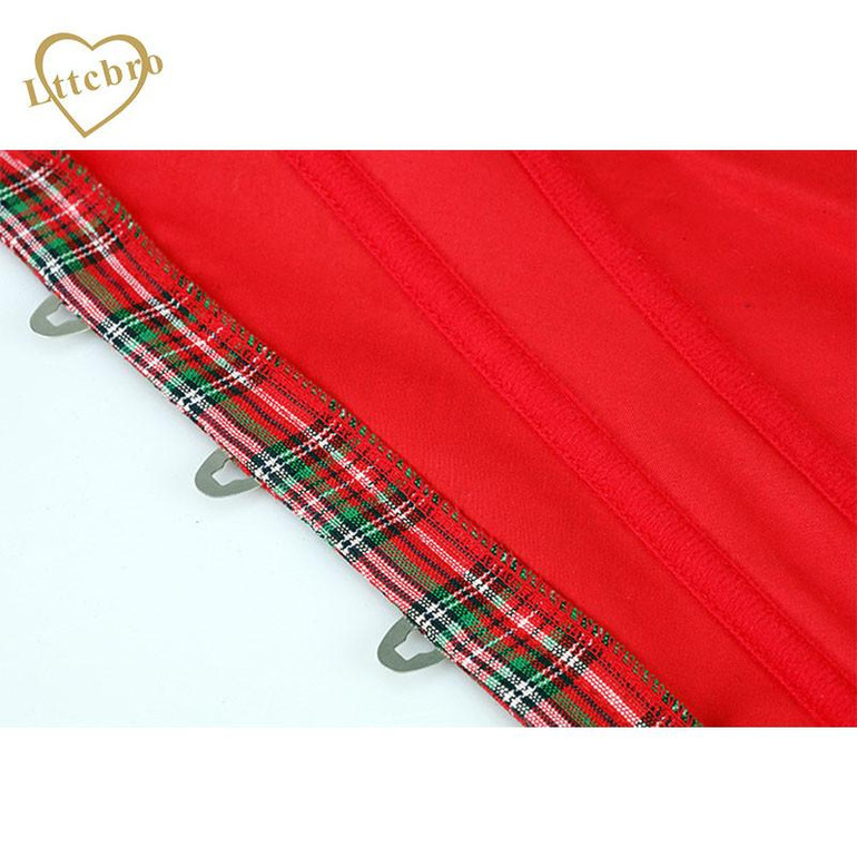 Red Plaid Corset Sexy Women Bustier Verano Corset With Strape Waist Sexy Corset Overbust Corsets Plus Szie bustiers