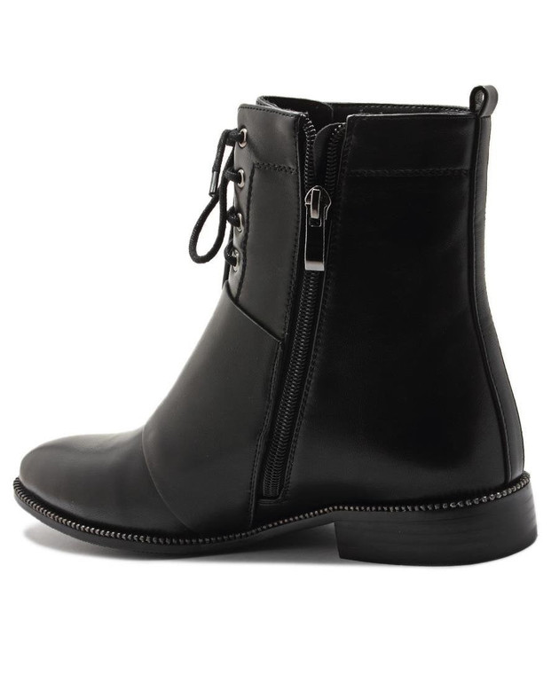 Lace Up Boots  - Black