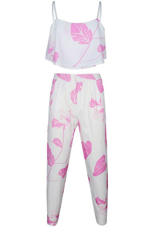 Chicnico Cute Floral Printed Two-piece