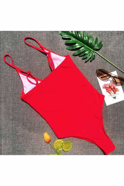 Chicnico Casual Bow Tie Front Solid Color Bikini Set