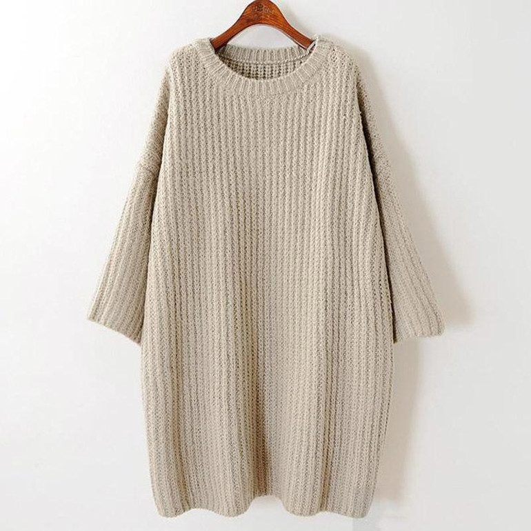 CHICEVER Winter Knitting Pullovers Female Sweater For Women Flare Sleeve Loose Big Size Sweaters Jumper Clothes Fashion 2017 CHICEVER Winter Knitting Pullovers Female Sweater For Women Flare Sleeve Loose Big Size Sweaters Jumper Clothes Fashion 2017