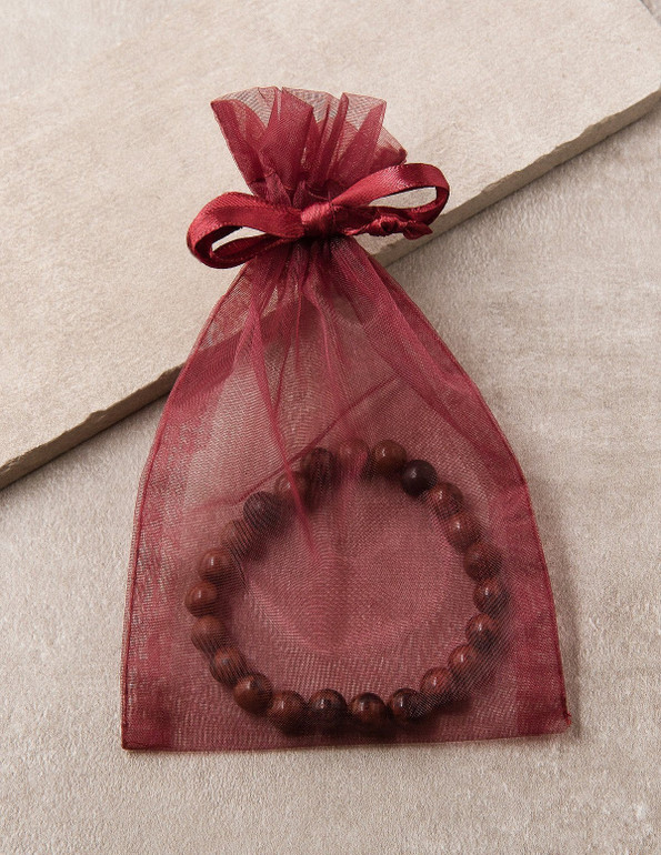 Mahogany Obsidian Bead Bracelet
