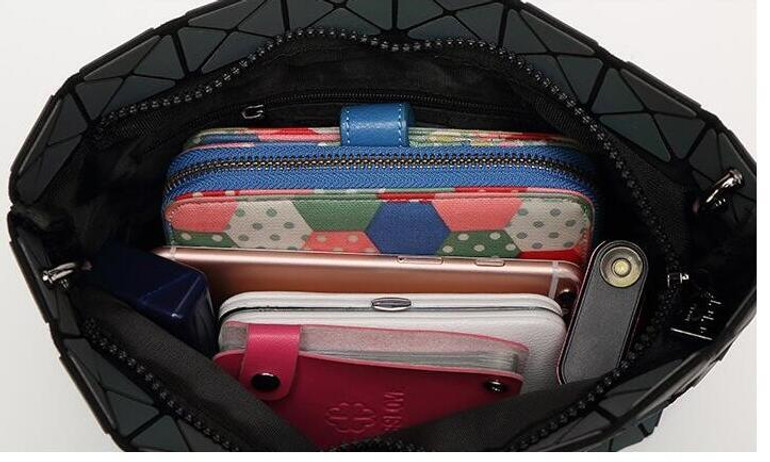 Maelove New Women-bag Geometry casual handbag shoulder bag Hologram bag famous logo inside luminous bag baobao