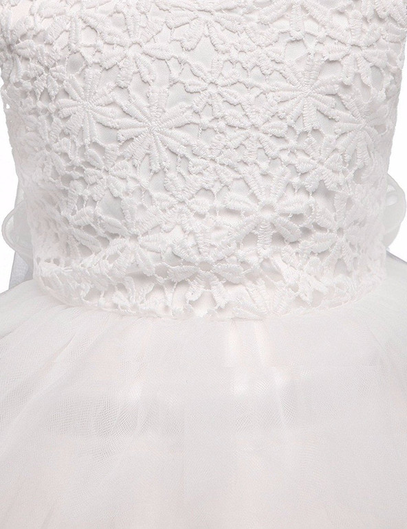 New Lace Flower Princess Girl Tutu Dress for First Holy Communion Wedding Pageant Party Formal Gown Children Prom Dresses