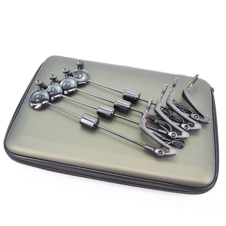 Carp Fishing Swinger Set Fishing Tackle Accessories 4pcs In Zipped Case