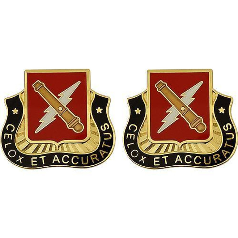 Fires Battalion, 5th Brigade, 1st Armored Division Unit Crest (Celox Et Accuratus)