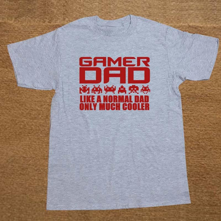 Gamer Dad Christmas Fathers Day Playstation PC Funny Mens T-Shirt T Shirt Short Sleeve Cotton Casual Top Tee