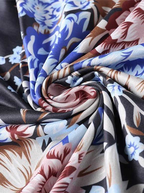 Vintage Floral-Printed Bohemia Skirt Bottoms