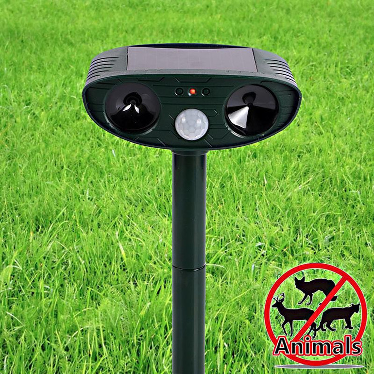 High Quality Outdoor Solar Ultrasonic Dog Repeller Drive Pest Animal Bird Cat Dog PIR Motion Detector LED Indicator