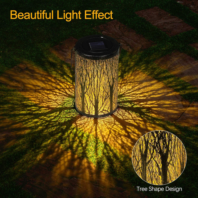 Orelpo Solar Lantern Lights, Outdoor Lights Solar for Decorative Atmosphere Hanging Garden Lantern for courtyard, party
