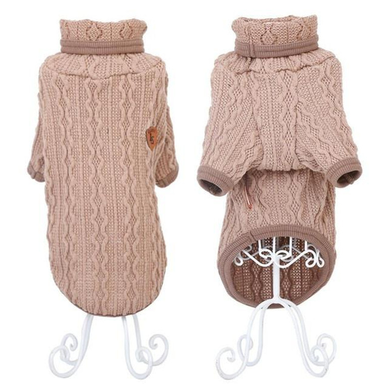 Dog Cat Knit Sweater Kitten Puppy Classic Turtleneck Sweatshirt Knitwear Pet Autumn Winter Coat Clothes Apparel 3 Colors