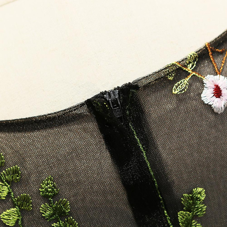 SOCCI Weekend 2017 Evening Dresses Embroidery Flower Long Sleeves Black Women abendkleider Formal Wedding Party Dress Prom Gowns