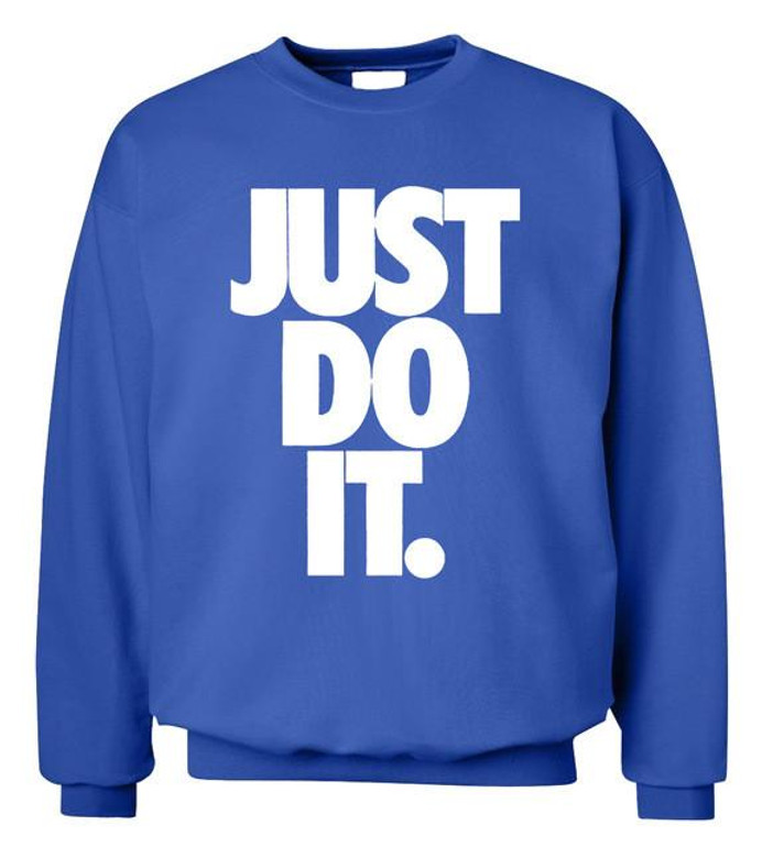 Just Do It letter print 2016 autumn winter men sweatshirt fashion hoodies streetwear tracksuit fleece top clothing drake