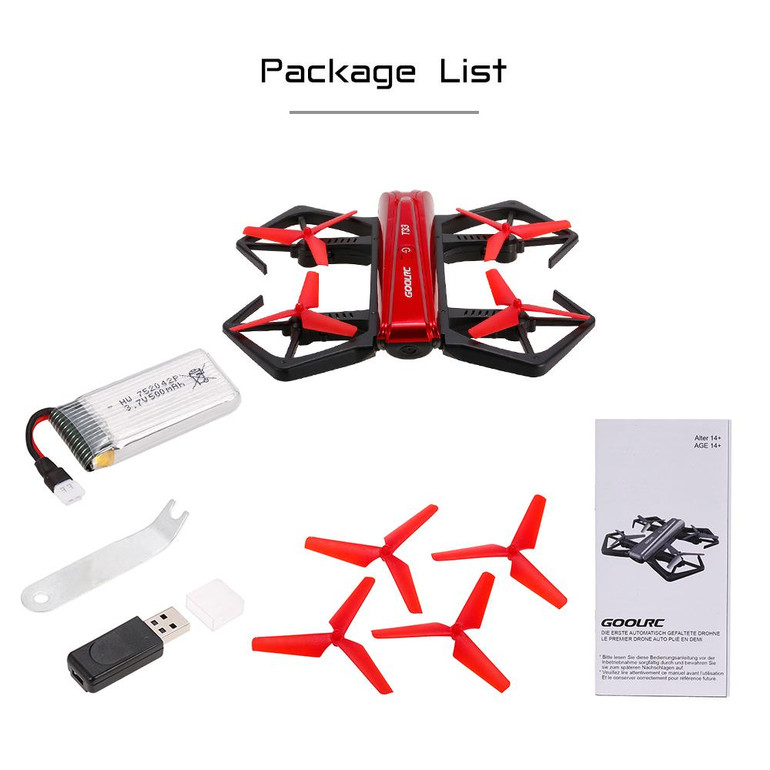 GoolRC T33 WIFI FPV 720P HD Camera Drone G-sensor Mini Foldable Selfie Pocket Drone Height Hold RC Quadcopter Quad Dron