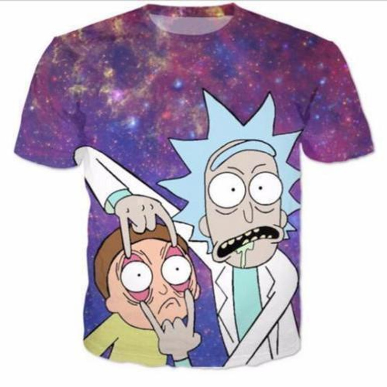 New Psychedelic Galaxy Rick and Mort printed 3d womens mens t shirt crewneck t shirt short sleeve shirts unisex casual tees Tops