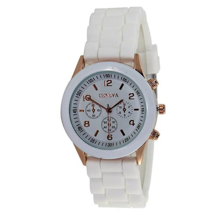 Wavors Fashion Unisex Geneva Watch Casual Women Men Silicone Rubber Jelly Gel Quartz Watch Analog Sports Watches Candy Colors