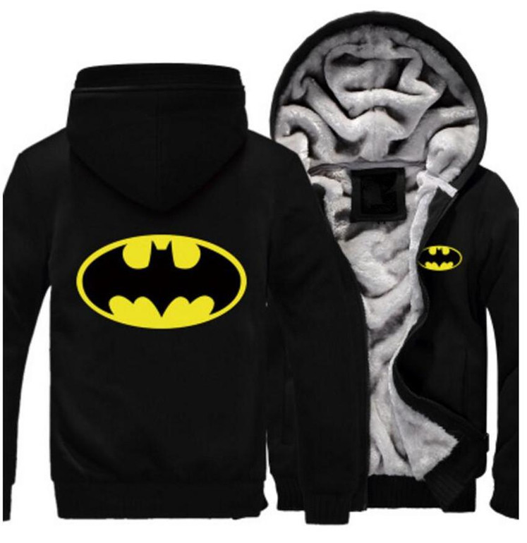 USA size Men Women Batman Zipper Jacket Sweatshirts Thicken Hoodie Coat Clothing Casual USA size Men Women Batman Zipper Jacket Sweatshirts Thicken Hoodie Coat Clothing Casual