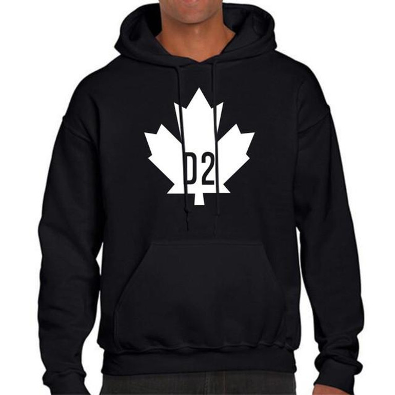 BAIJOE Autumn Winter Mens Hoodies Vintage Canada D2 DSQ Hoodie Sweatshirt Men Hip Hop Hooded Pullover Hombre Clothing M-XXL