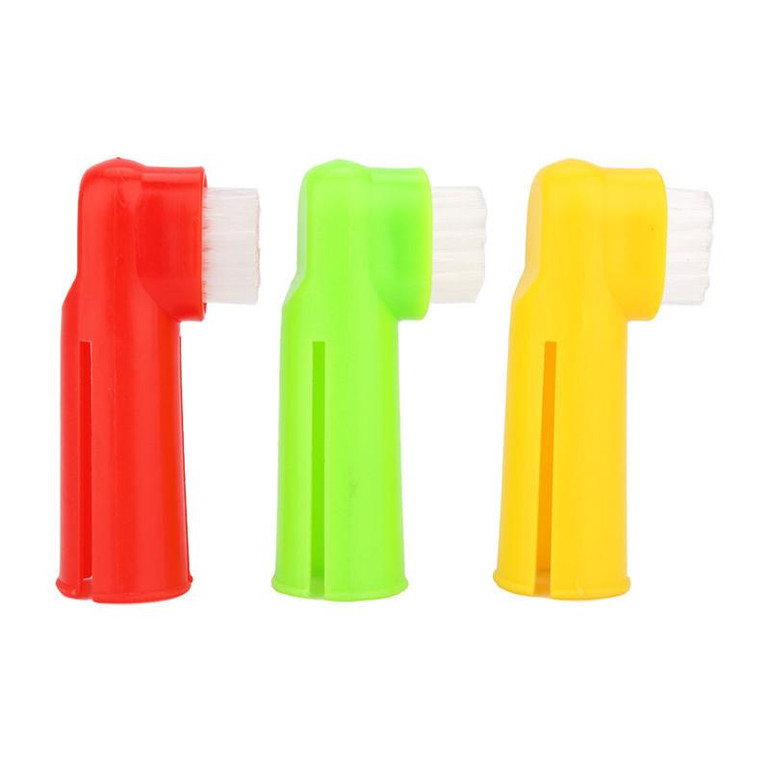Hot Dog Cat Finger Toothbrush Set Pet Dental Care Toothbrush Massage Brush Teeth Care Dog Cat Cleaning Supplies