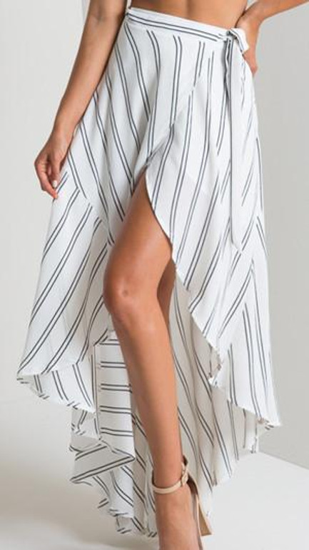 Fashion Summer Style Beach Striped Printed Irregular Skirts 2016 Sexy Lady Boho Maxi Skirt Women Casual Long Faldas Largas