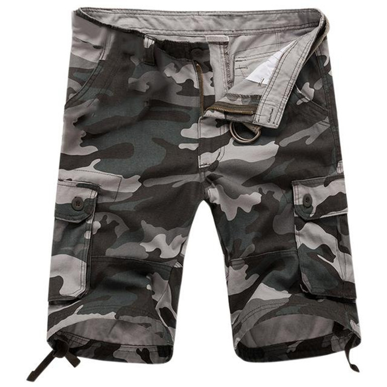 Fashion Summer Men Military Shorts Cargo Camo Casual Baggy Tactical Army Camouflage Short Pants Trousers JL