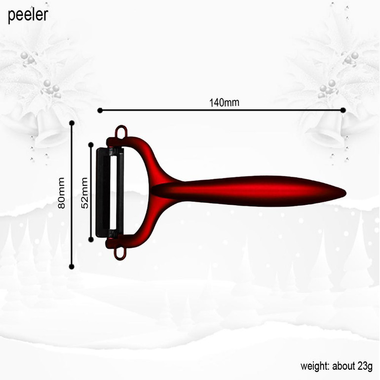 Hot Sale XYj Brand Ceramic Knife Set 3" 4" 5" Paring Utility Slicing Knife + Red Peeler Fashion Kitchen Knives Cooking Tools