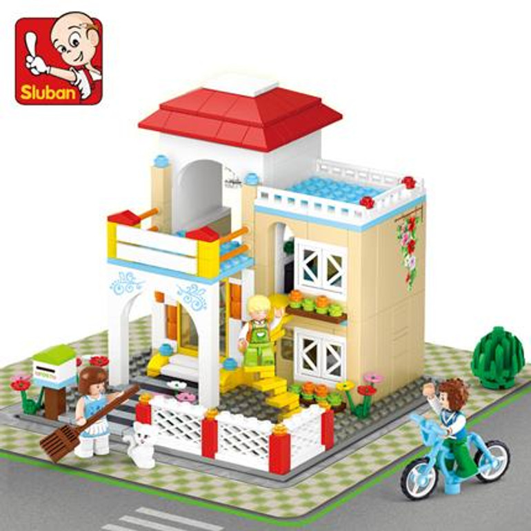 Sluban Girls Blocks Assembly Educational Building Blocks DIY 3D Bricks Plastic Block Building Playmobil Toys For Children