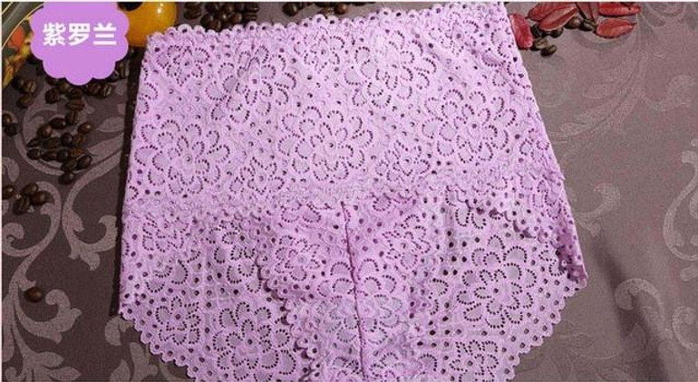 Free Shipping The new tall waist belly in ms lace underwear Osaka panties modal bamboo fiber is better than cotton #7232R3