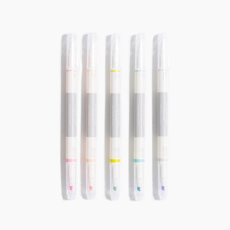 Five Pack Double Tip Markers in Pastel