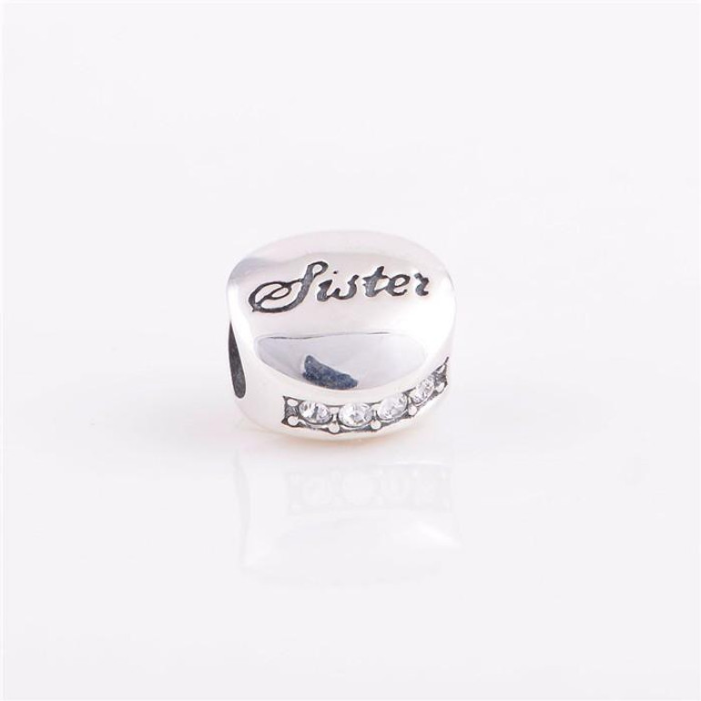 Fits Eu Brand Original Bracelets Sterling Silver Beads For Sister CZ Stone Charm European DIY Jewelry For Women Wholesale
