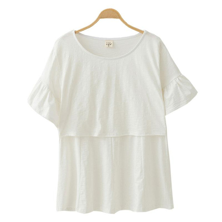 Nursing Tops Breast Feeding Tees Maternity Clothes Breastfeeding Pregnancy T Shirt Clothes For Pregnant Women Plus Size Wear