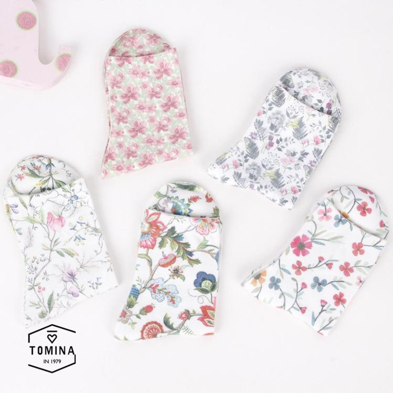 NOVIA NMW-006 Spring fall/winter new women's socks high quality retro fashion flower printing cotton female socks