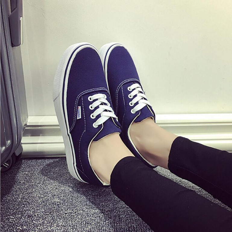 HEVXM 7-color 2017 spring and autumn new arrival women's fashion canvas shoes to help low student flat shoes white shoes