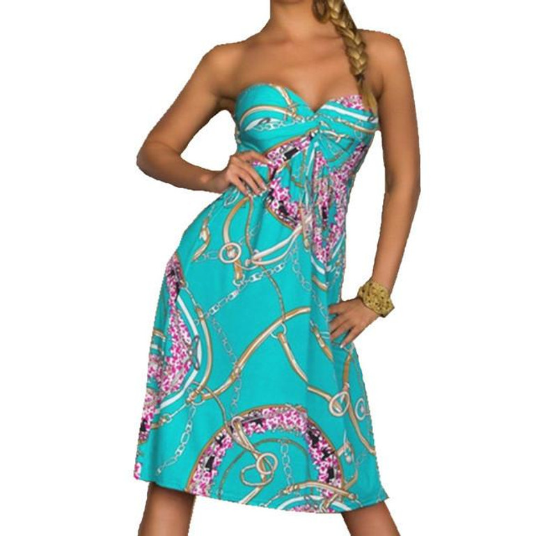 Bohemian European Style Women Dress Quality Low Price Sexy Clothes Vintage Ropa Mujer Print Beach Summer Dress Vestidos De Festa