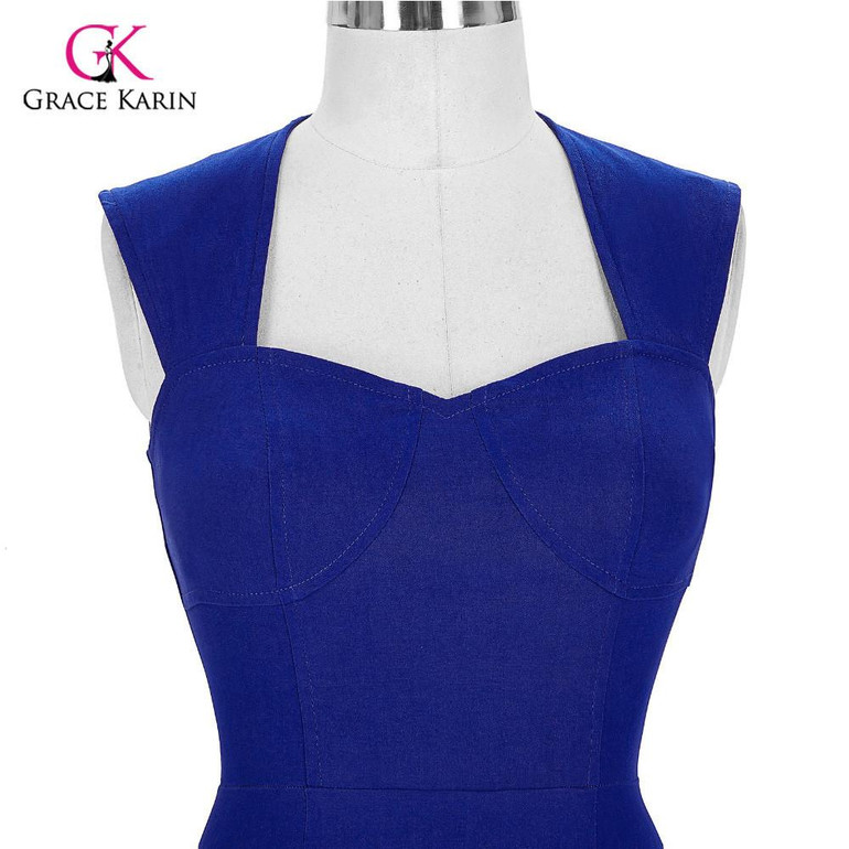 Bodycon Cocktail Dresses 2017 Grace Karin Dark Blue Sleeveless Cheap Short Coctail Dress Robe de Cocktail Party Gown