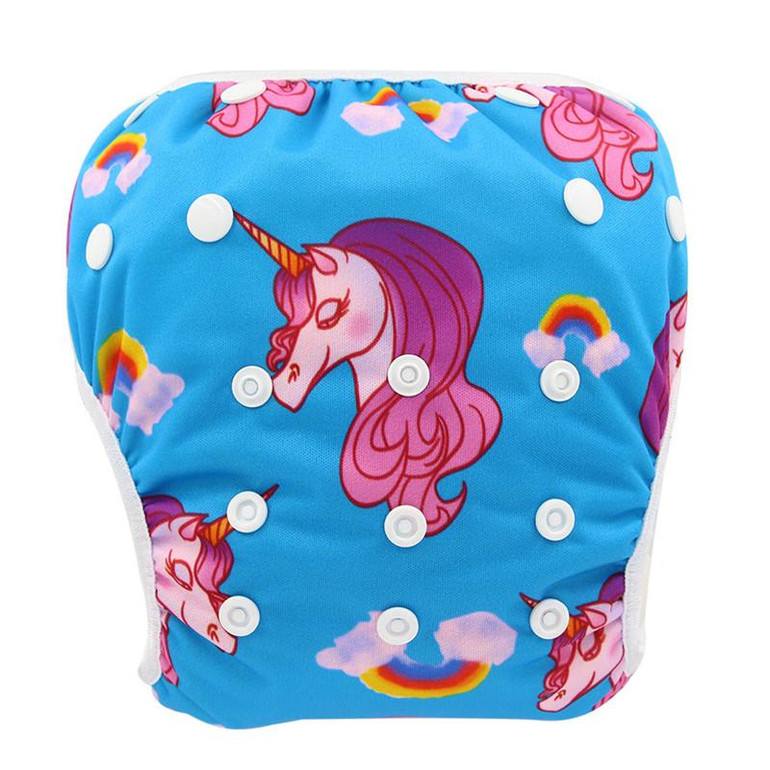 Washable Baby Diapers Cute Patterns Printed Swim Diaper 2018 Unisex Newborn Fralda Waterproof Cloth Diapers Baby Swimming Nappy
