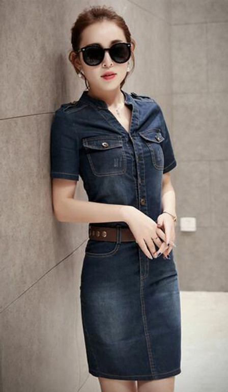 Pencil Jean Dresses 2017 Summer Style Sexy Hip Women Short Sleeve Denim Dress Woman Slim Casual Club Bodycon Jeans Women Dress Pencil Jean Dresses 2017 Summer Style Sexy Hip Women Short Sleeve Denim Dress Woman Slim Casual Club Bodycon Jeans Women Dress
