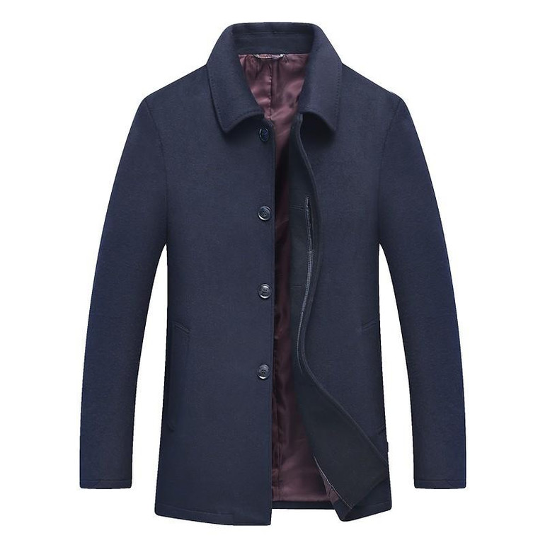 2017 Winter plus size 7XL 6XL 5XL 4XL Men's Woolen Jackets Cashmere Coat Business Casual Wool &amp; Blends Jacket Overcoat