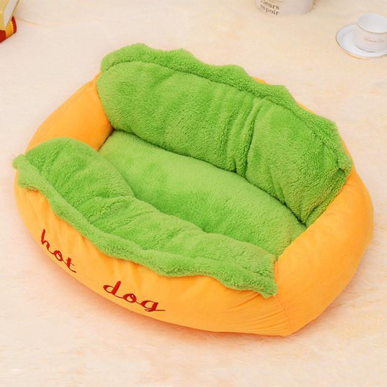 Funny Hot Dog Cushion  Puppy Warm Cat Sofa Cushion Soft Pet Sleeping Bag Pet Mat Hot Dog Bed Pet Cute Dog Beds For Small Dogs