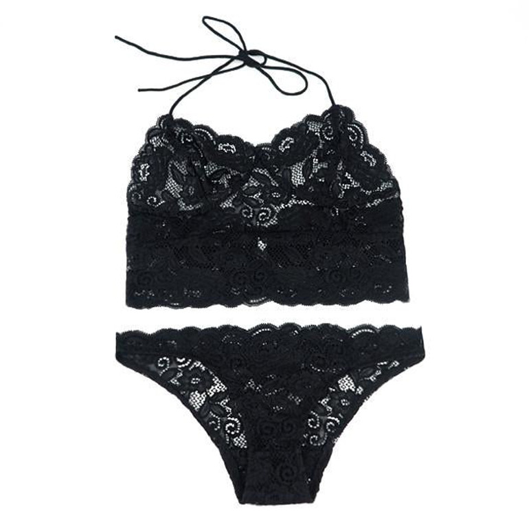 French high-end brand sexy T-pants romantic temptation lace bra set young women underwear set lade bra and panty set