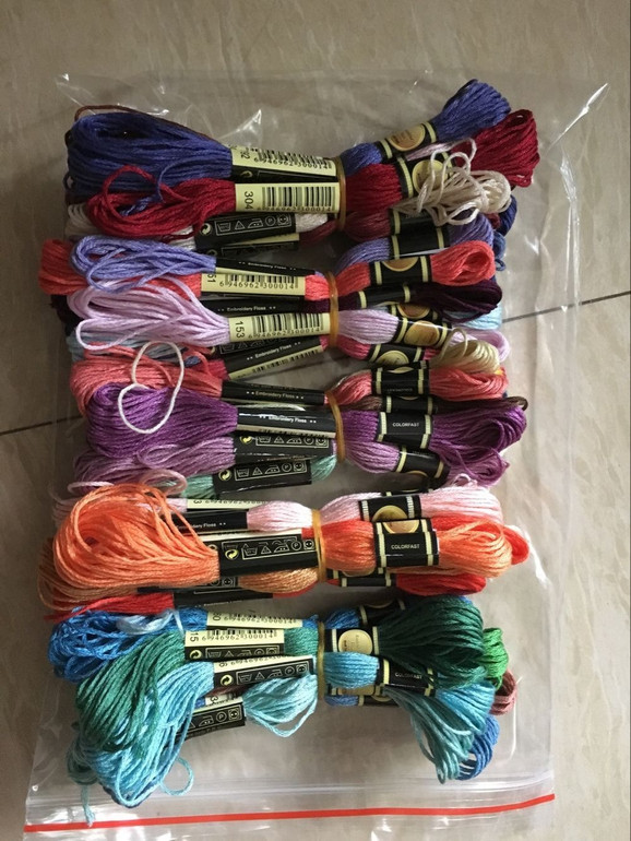 JCS CXC threads Choose Any Thread Code From 447 Colors Freely 50 Pieces Of Thread Cross Stitch Thread---Similar With DMC