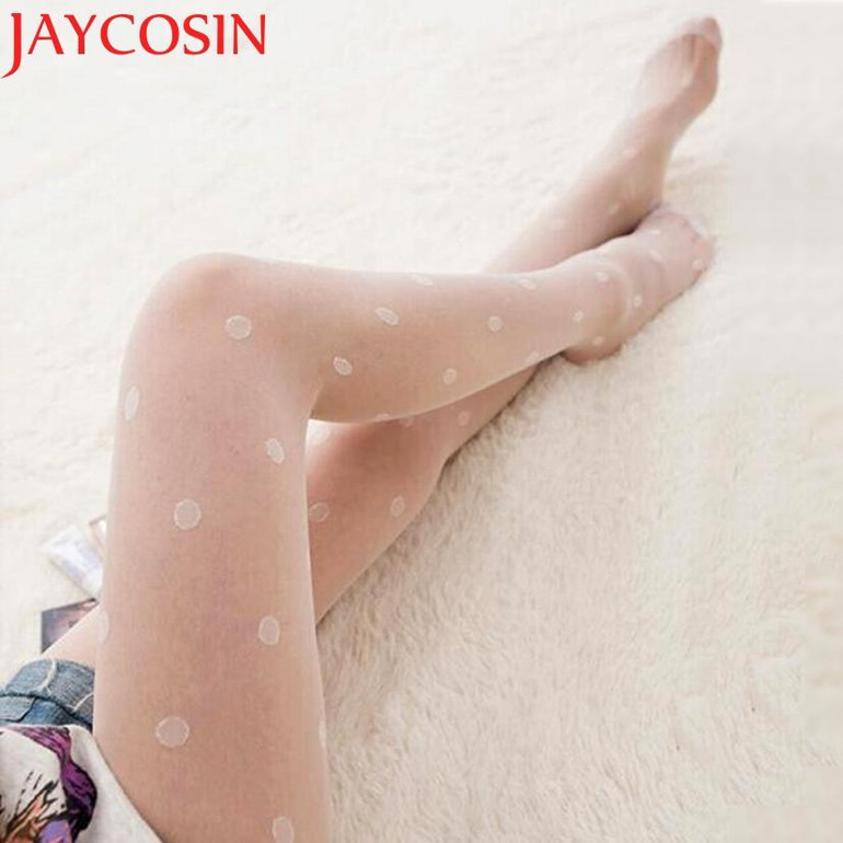 JAYCOSIN Polka Dot Tights Women Lace Pantyhose Drop Shipping