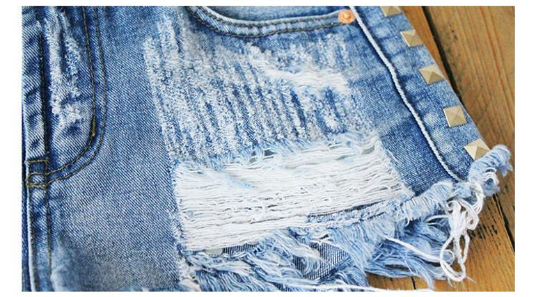 Fashion Denim High Waist Jean Woman Mini Womens Shorts Sexy Women Rivet Tight Hot  Casual Short Jeans Feminino Hotpants