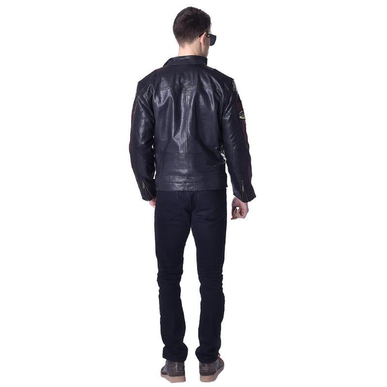 Factory Genuine Vegetable Tanned Sheepskin Quilted Leather Jacket Men Leather Jacket Soft Quilted Jacket Men Coat Winter ZH048