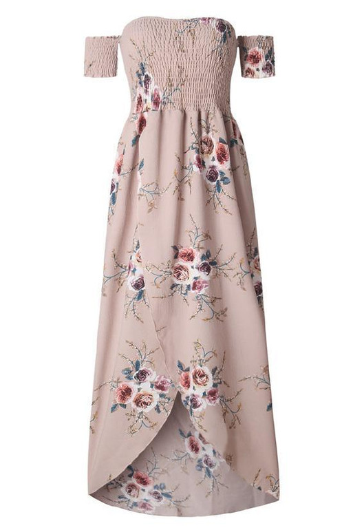 Off Shoulder Floral Beach Maxi Dress Off Shoulder Floral Beach Maxi Dress