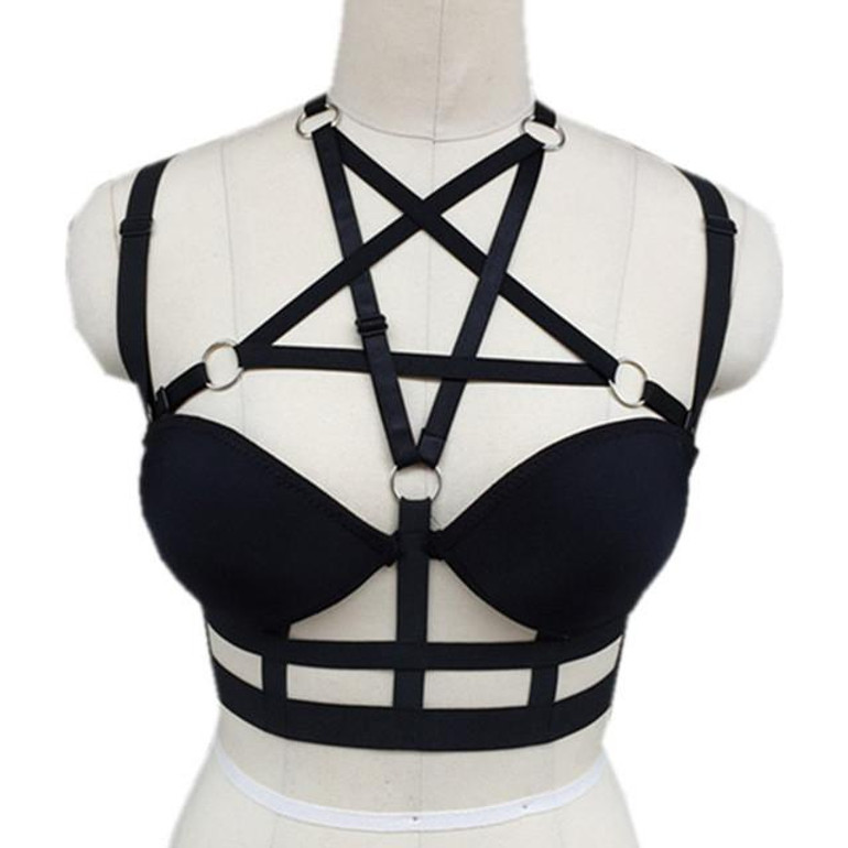 New arrival engagement bikini women body mature chest bra harness bandage bustiers frame cupless lingerie bralette goth corset